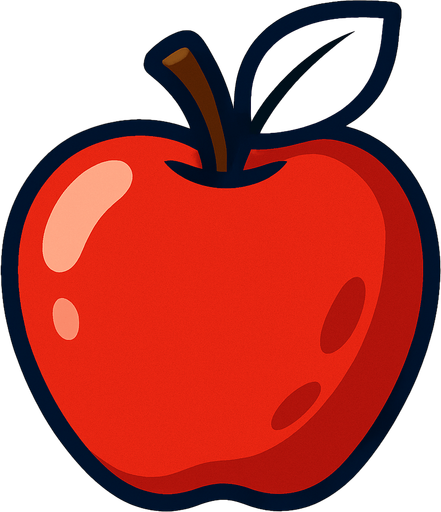 Apple.
In-Game asset.  2d.  High contrast.  No shadows