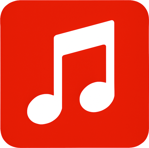 A single musical tile red.
In-Game asset.  2d.  High contrast.  No shadows