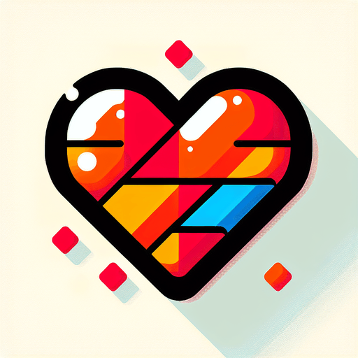 A heart.
Single Game Texture. In-Game asset. 2d. Blank background. High contrast. No shadows.