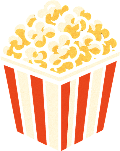 cubo de palomitas.
In-Game asset.  2d.  High contrast.  No shadows