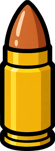 bullet.
In-Game asset.  High contrast.  No shadows