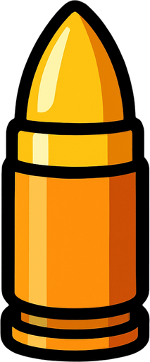 Bullet.
In-Game asset.  2d.  High contrast.  No shadows