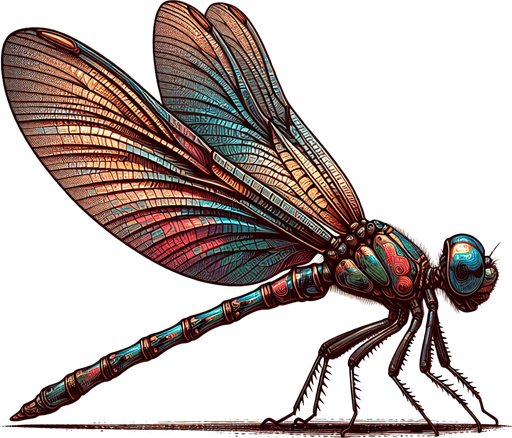 Dragonfly, small but detailed.
Single Game Texture.  In-Game asset.  2d.  Blank background.  High contrast.  No shadows