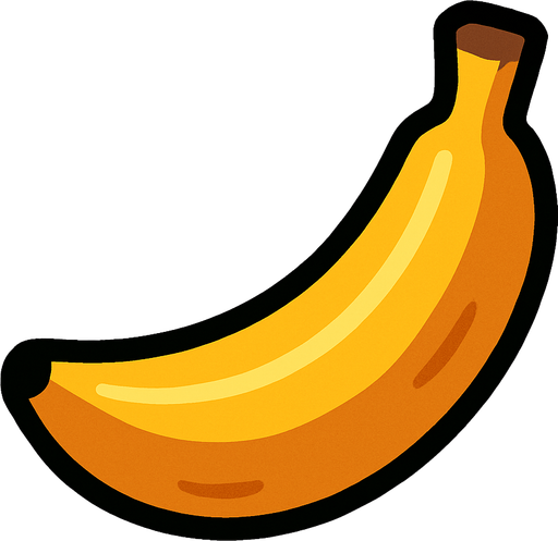 banana.
In-Game asset.  2d.  High contrast.  No shadows