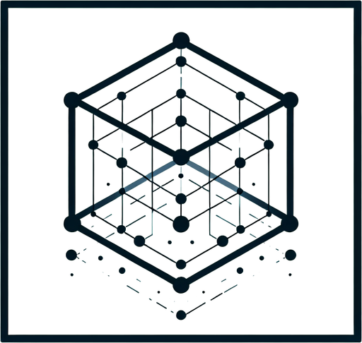 Transparent square with thin black frame