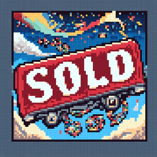 pixel text Sold