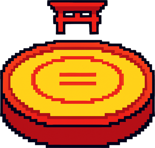 arena de sumo de pixeles.
In-Game asset.  2d.  High contrast.  No shadows