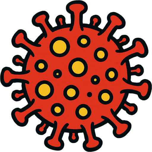 corona virus.
In-Game asset.  2d.  High contrast.  No shadows