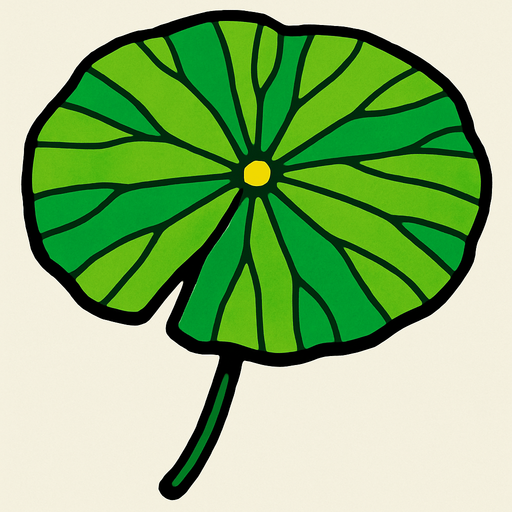 daun teratai.
In-Game asset.  2d.  High contrast.  No shadows