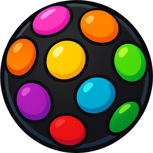 Color bomb gem.
In-Game asset.  2d.  High contrast.  No shadows