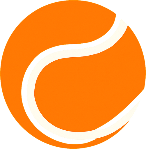 una pelota de tenis naranja.
In-Game asset.  2d.  High contrast.  No shadows