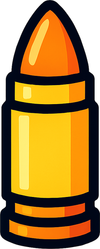 bullet.
In-Game asset.  High contrast.  No shadows