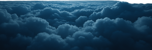 above the clouds by a bright night, no visible moon
Photorealistic