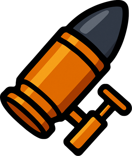 Pump bullet.
In-Game asset.  2d.  High contrast.  No shadows