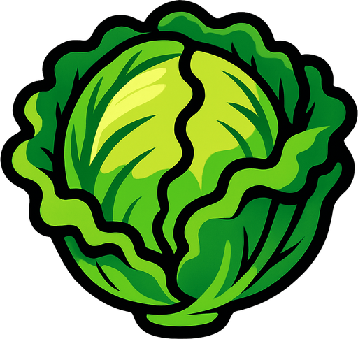 lechuga.
In-Game asset.  2d.  High contrast.  No shadows