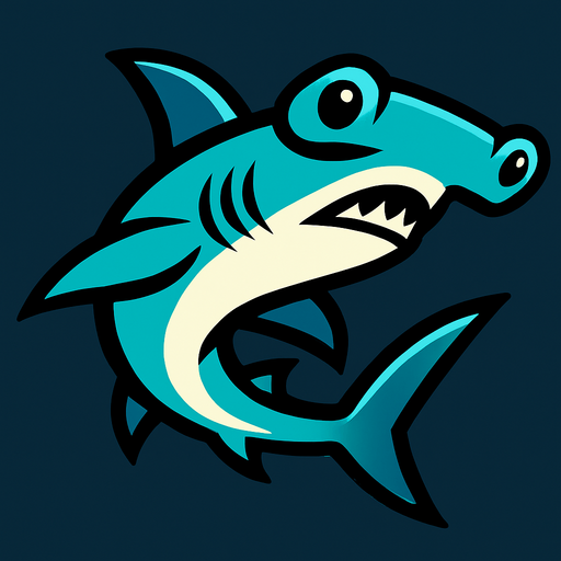Hammerhead shark.
In-Game asset.  2d.  High contrast.  No shadows