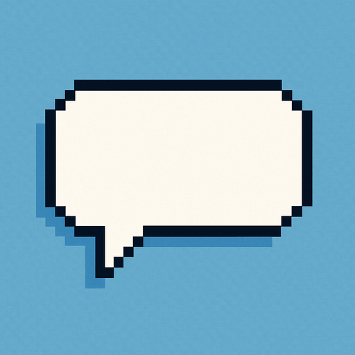 speek bubble, pixel arth.