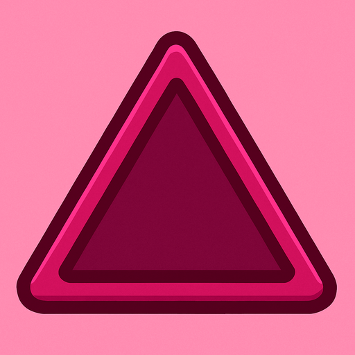 triangulo rosa oscuro.
In-Game asset.  2d.  High contrast.  No shadows