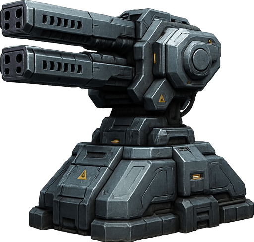 Uzay Savunma Kulesi - Yazısız - Gerçekçi.
In-Game asset.  High contrast.  No shadows