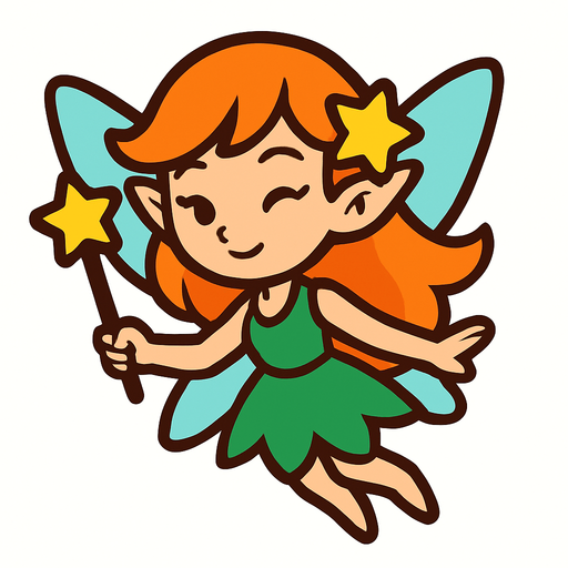 Fée.
In-Game asset.  2d.  High contrast.  No shadows