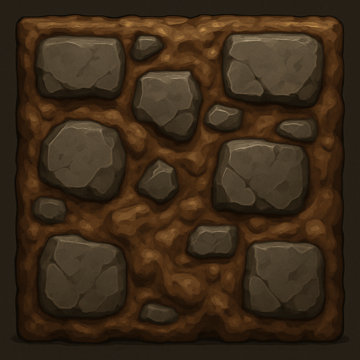 mud and stone front view.
In-Game asset