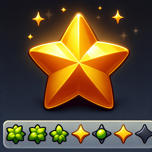 Vibrant cartoon candy gold star.
Game asset. 2d. Blank background. High contrast. No shadows.