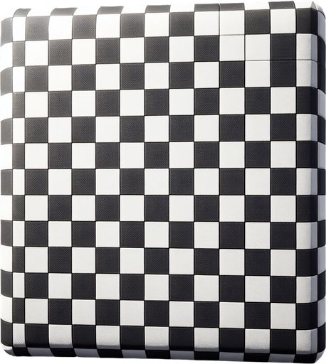 white and black checked board.
Single Game Texture. In-Game asset. 2d. Blank background. High contrast. No shadows.