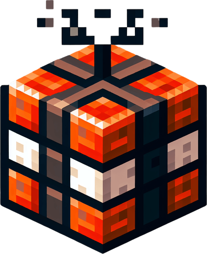 Pixel art, square with the texture of a tnt . Single Game Texture. In-Game asset. 2d. Blank background. High contrast. No shadows.