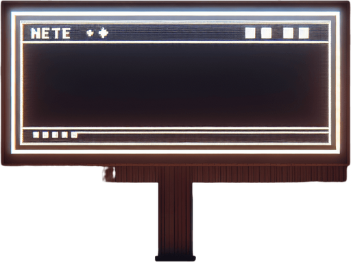 Empty black billboard.
Face view. Retro gaming style.