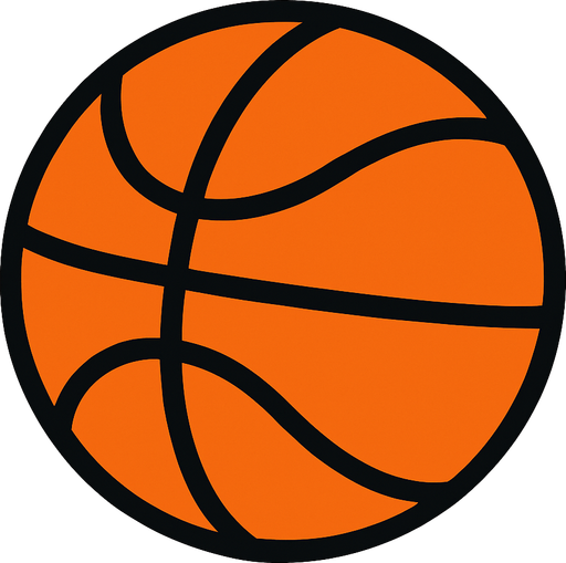 Basketball.
In-Game asset.  2d.  High contrast.  No shadows