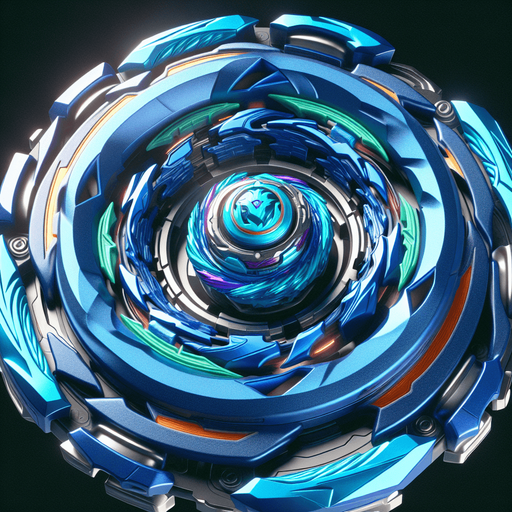 Blue beyblade, TOP VIEW