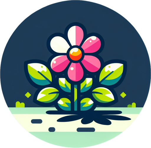 little flower.
Single Game Texture. In-Game asset. 2d. Blank background. High contrast. No shadows.