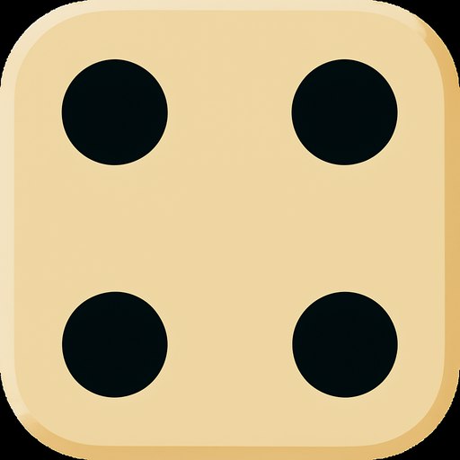 Zar 4 olsun. Deliklerinin içi dolu siyah olsun.