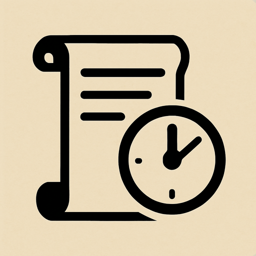 Minimalist icon of history.
In-Game asset.  2d.  High contrast.  No shadows