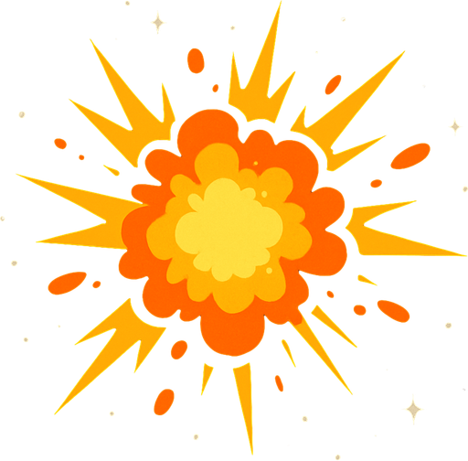explosion in space.
In-Game asset.  2d.  High contrast.  No shadows