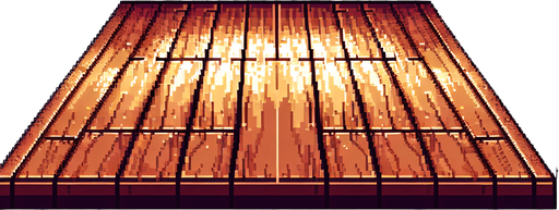 pixel art, shiny wooden plank floor..
Blank background. High contrast. No shadows.