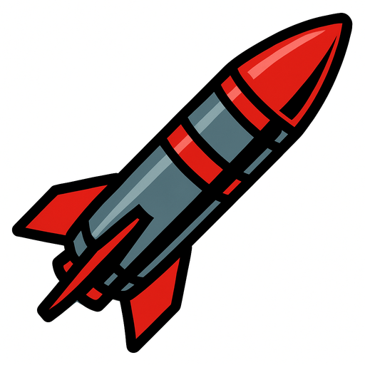 Un misile.
In-Game asset.  2d.  High contrast.  No shadows