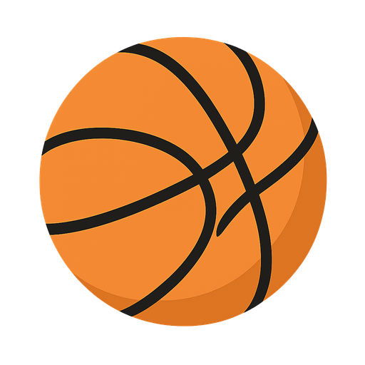 basketball ball. No background. Transparent background. Blank background. No shadows. 2d. In-Game asset. flat