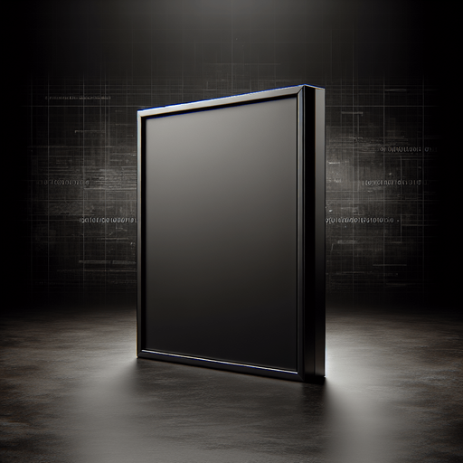 empty rectangular black board.
electronic style