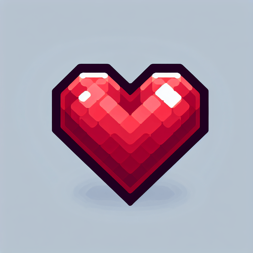 сердце.
Single Game Texture. In-Game asset. 2d. Blank background. High contrast. No shadows.