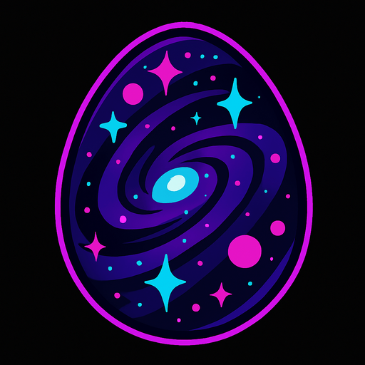A Galactic Egg.
In-Game asset.  2d.  High contrast.  No shadows