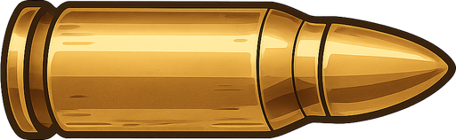 altın renginde mermi. No background. Transparent background. Blank background. No shadows. 2d. In-Game asset. flat