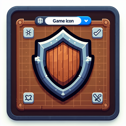 Shield icon.
Single Game Texture.  In-Game asset.  2d.  Blank background.  No shadows