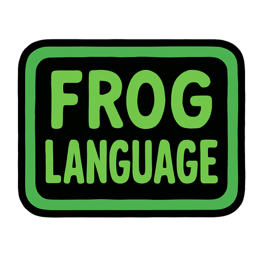 frog language.
In-Game asset.  2d.  High contrast.  No shadows