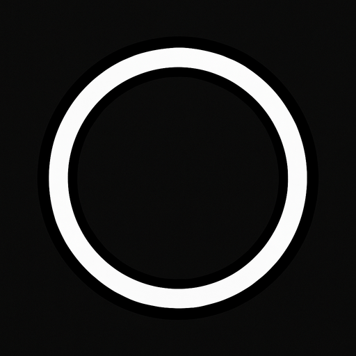 A white circle which Isnt filled in.
In-Game asset.  2d.  High contrast.  No shadows