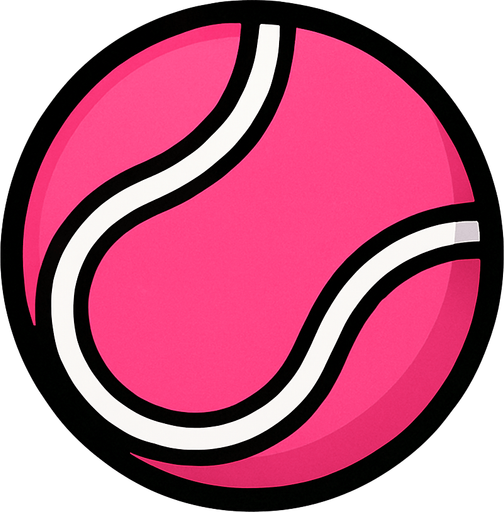 Pink tennis ball.
In-Game asset.  2d.  High contrast.  No shadows