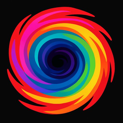 lubang warp penuh warna.
In-Game asset.  2d.  High contrast.  No shadows