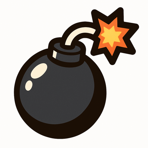 A bomb.
In-Game asset.  2d.  High contrast.  No shadows