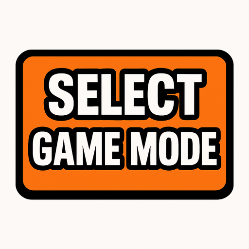 Select game mode button.
In-Game asset.  2d.  High contrast.  No shadows