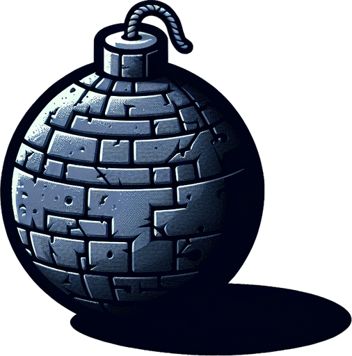 bomb Single Game Texture. In-Game asset. 2d. No shadows. flat. detailed